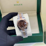 Rolex Datejust 28 Chocolate Diamond Dial Watch premium replica - image 4