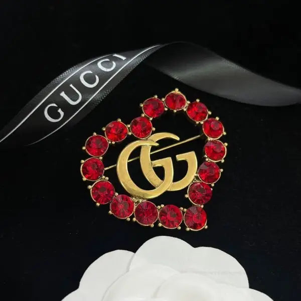 Gucci Jewelry | GG Logo Brooch Pink Gold