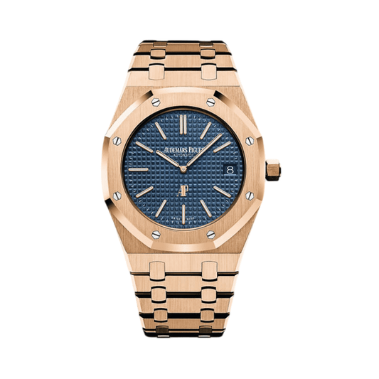 Audemars Piguet | Royal Oak Rose Gold Blue Dial - Free & Fast UAE Shipping