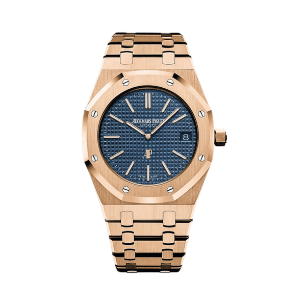 Audemars Piguet Watch | Royal Oak Rose Gold Blue Dial
