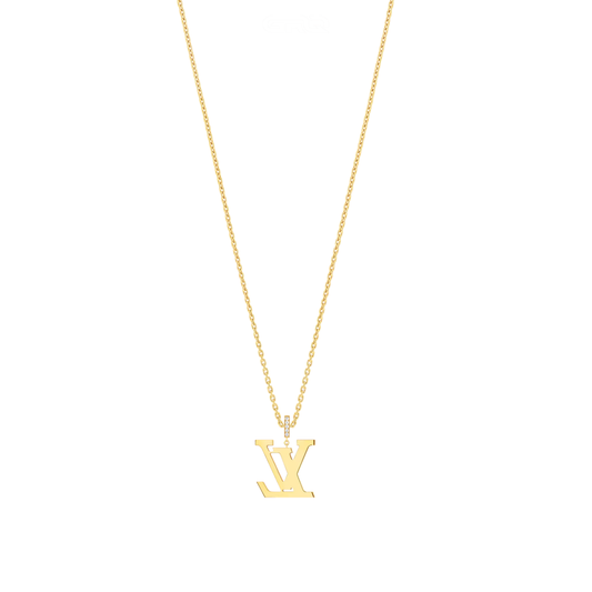 Louis Vuitton Jewelry | LV Large Pendant Diamonds Yellow Gold Necklace