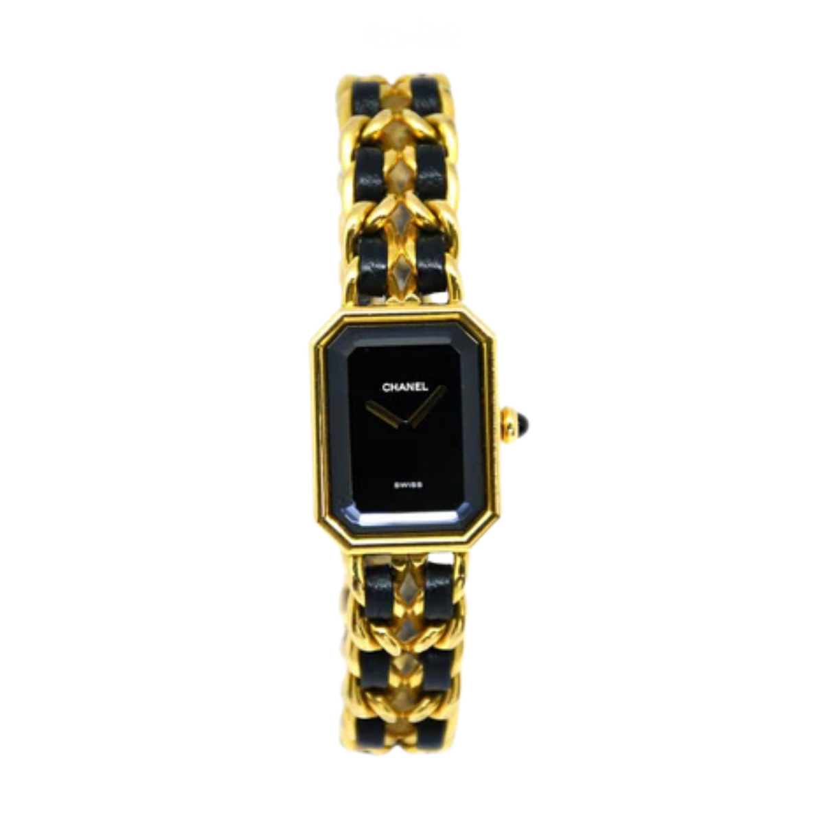 Chanel Première Black Yellow Chain Leather Strap Watch premium replica - image 1