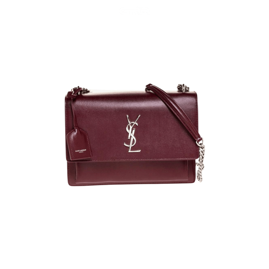 YSL Bag | Sunset Medium Handbag Burgundy