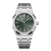 Audemars Piguet Royal Oak Silver Green Dial Watch premium replica - image 1