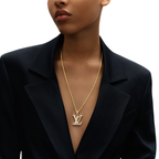 Louis Vuitton Jewelry | LV Large Pendant Diamonds Yellow Gold Necklace
