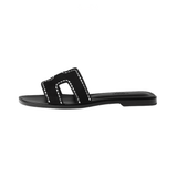 Hermès Slipper | Oran Black Studded