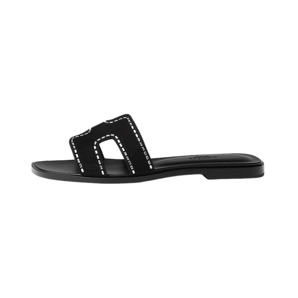 Hermès Slipper | Oran Black Studded