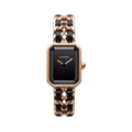 Chanel Watch | Première Édition Rose Gold Black Leather Chain