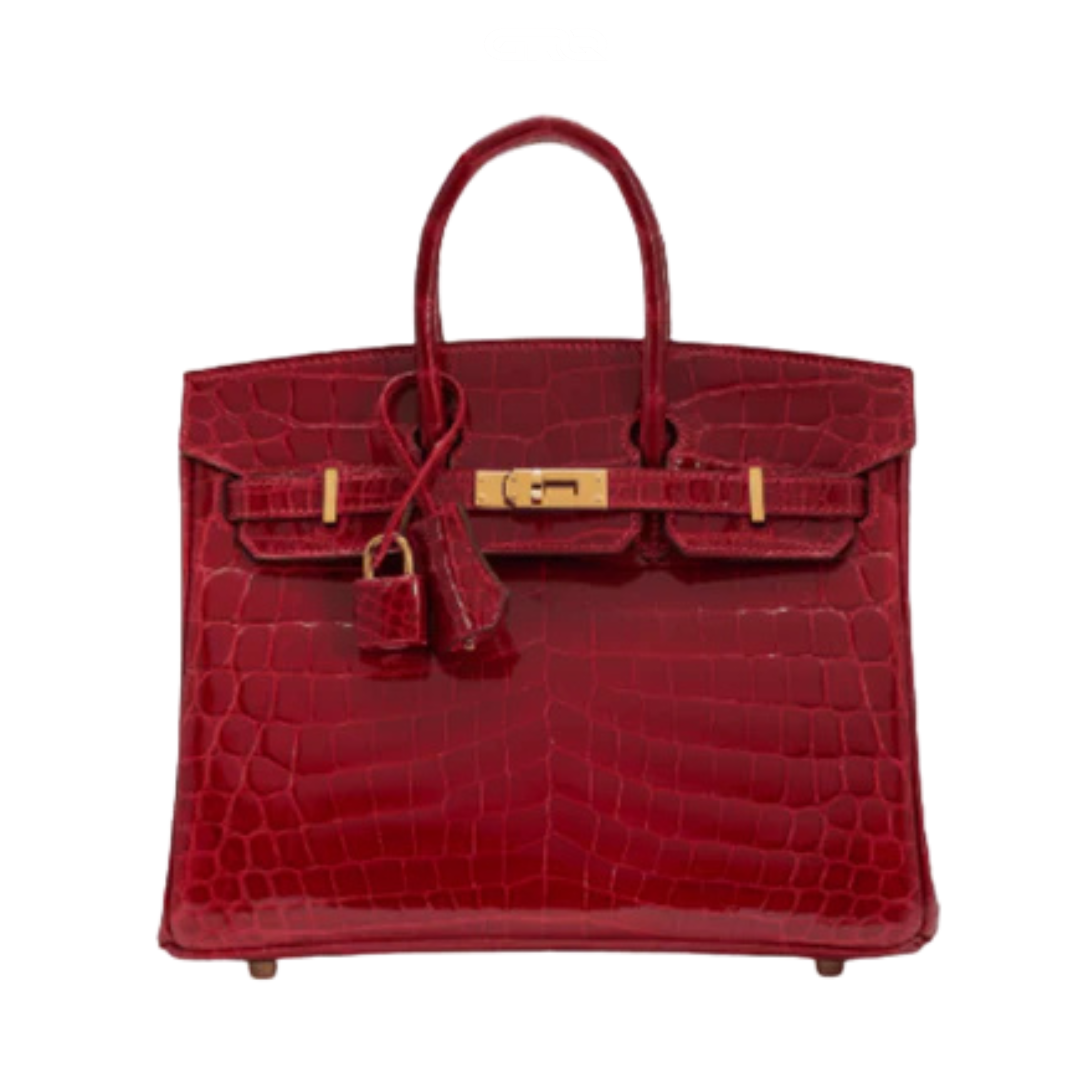 Hermès Bag | Birkin 30 Handbag Made From Shiny Niloticus Crocodile Leather Deep Red