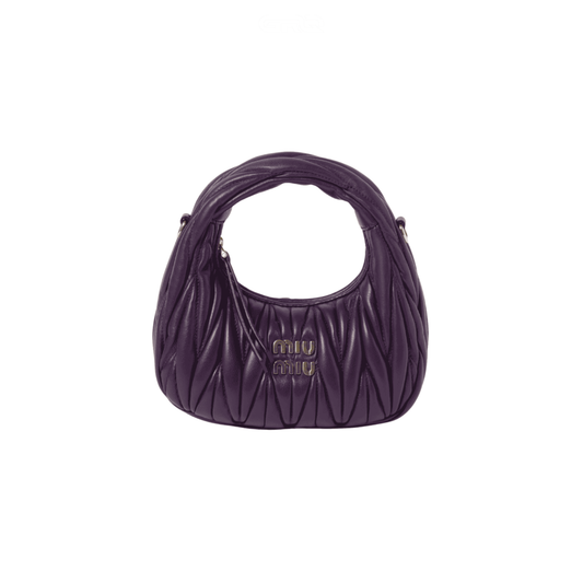 Miu Miu Bag | Wander Matelassé Nappa Leather Hobo Mini-Bag