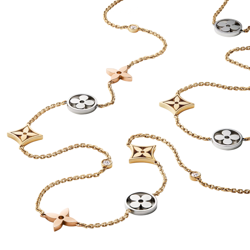 Louis Vuitton Idylle Blossom Sautoir 3 Golds Diamonds Jewelry premium replica - image 1