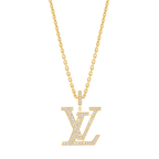 Louis Vuitton Jewelry | LV Large Pendant Diamonds Yellow Gold Necklace