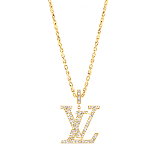 Louis Vuitton Jewelry | LV Large Pendant Diamonds Yellow Gold Necklace