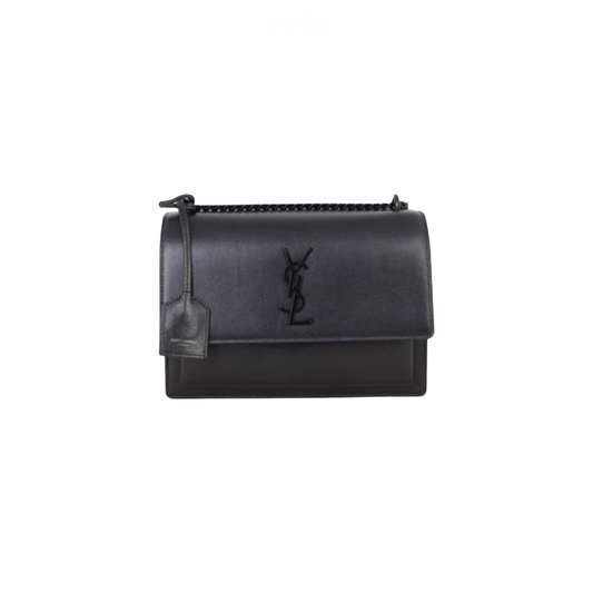 YSL Bag | Sunset Medium Bag Black Leather