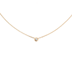 Cartier Jewelry | D Amour Pendant 18K-Gold Necklace Single Round Brilliant Cut-Diamond
