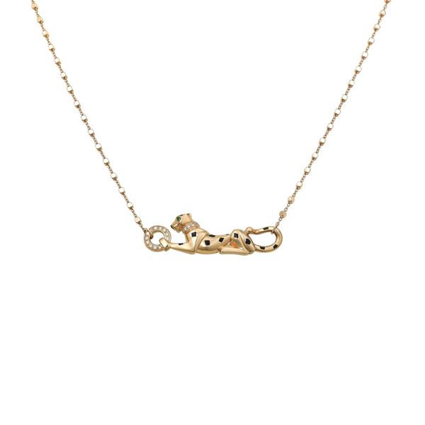 Cartier Panthere De Pendant Diamonds Necklace Jewelry