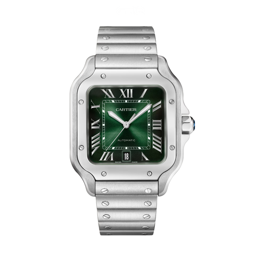 Cartier Watch | Santos De Cartier Large Green Dial Stainless Steel