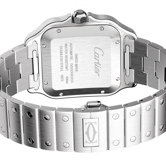 Cartier Watch |  Santos de Cartier silver & Graduated Green Dial