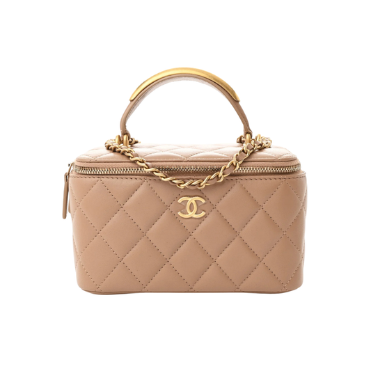 Chanel Bag | Small Vanity Case Chain Beige
