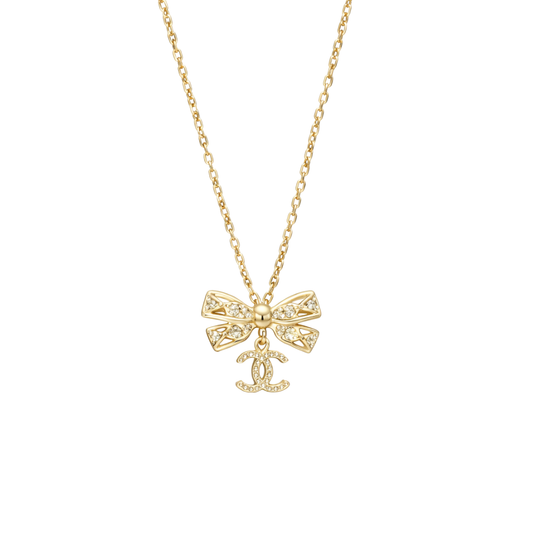 Chanel Jewelry | Bow CC Logo Crystal Jewelry Set