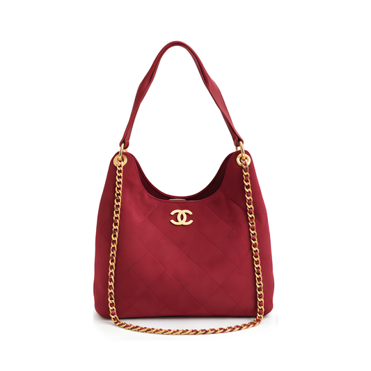 Chanel Bag | Medium Hobo Handbag Burgundy