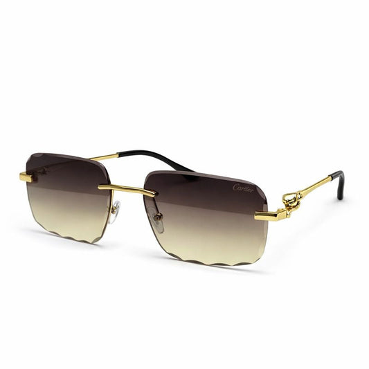 Cartier Glasses | Modern Black Lens Sunglasses