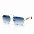 Cartier Glasses | Black Leather Temple Sunglasses