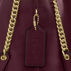 Coach Bag | Quilted Leather Chain Bucket Red Gold-Tone