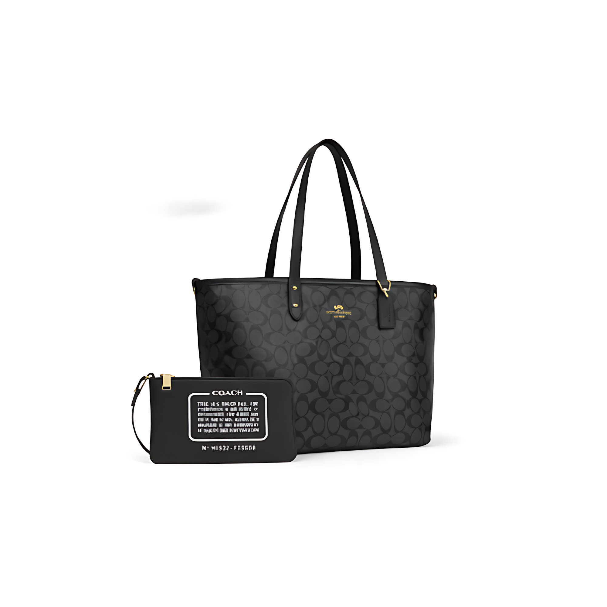 Coach Bag | City Tote Signature Canvas Black
