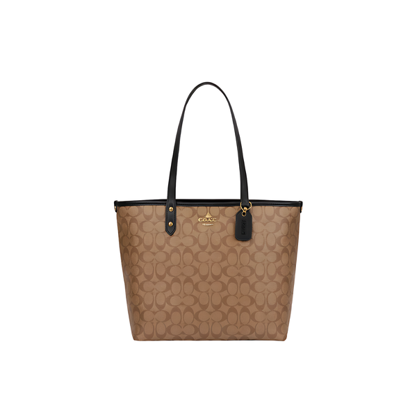 Coach Bag | City Tote Signature Canvas Light Brown