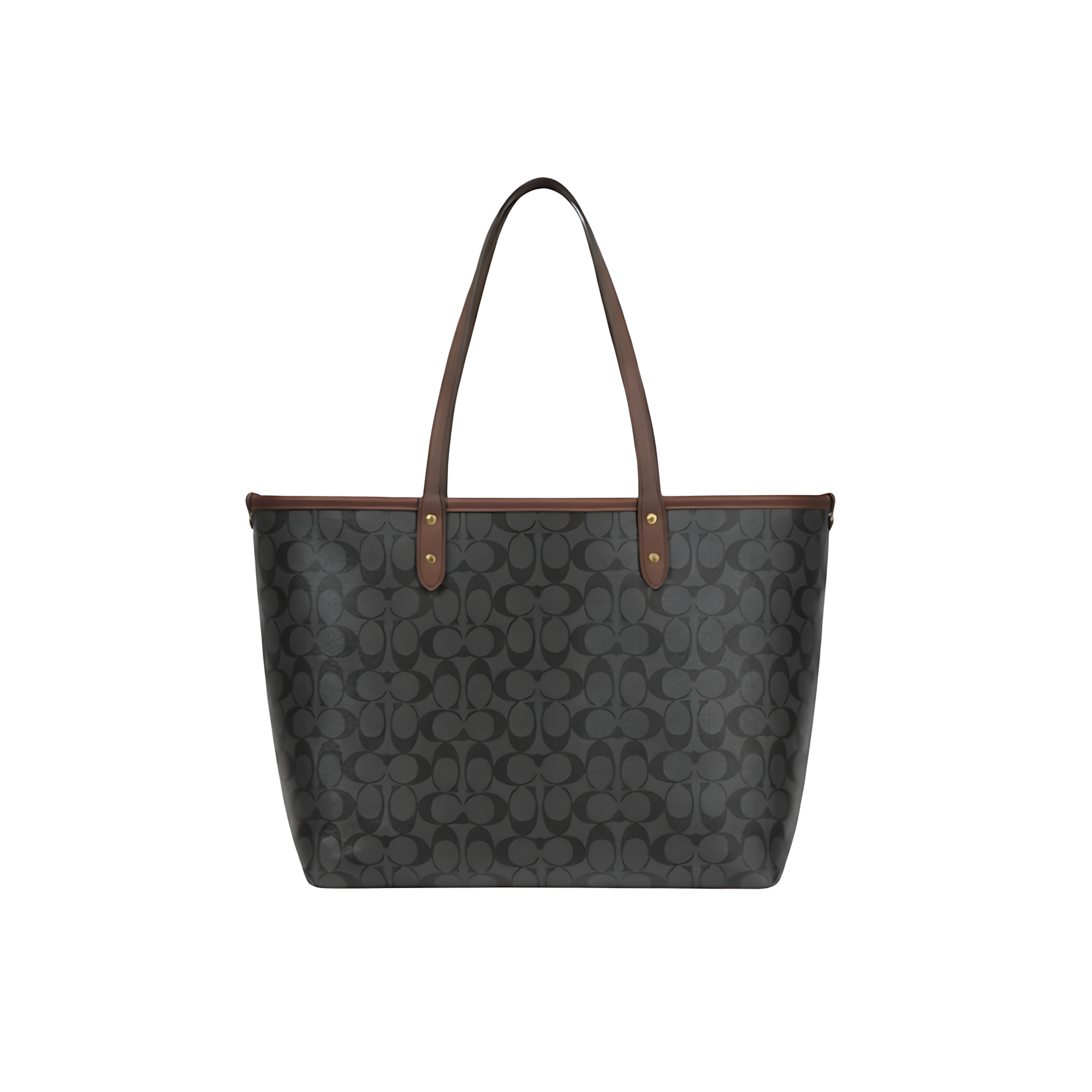 Coach Bag | City Tote Signature Canvas Black Brown