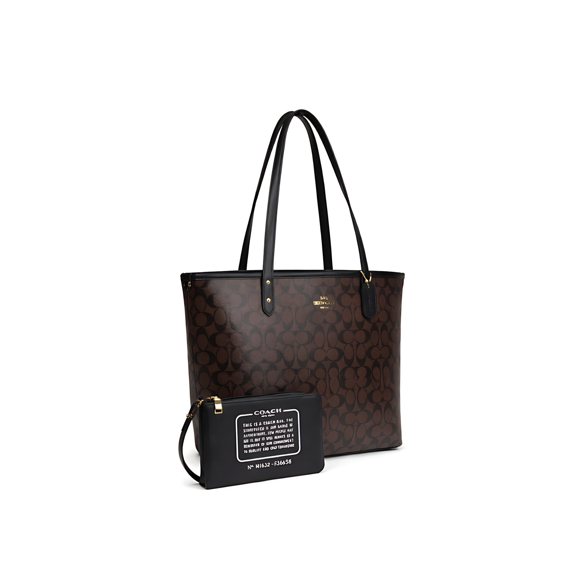 Coach Bag | City Tote Signature Canvas Dark Brown