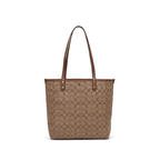 Coach Bag | City Tote Signature Canvas Light Dark Brown
