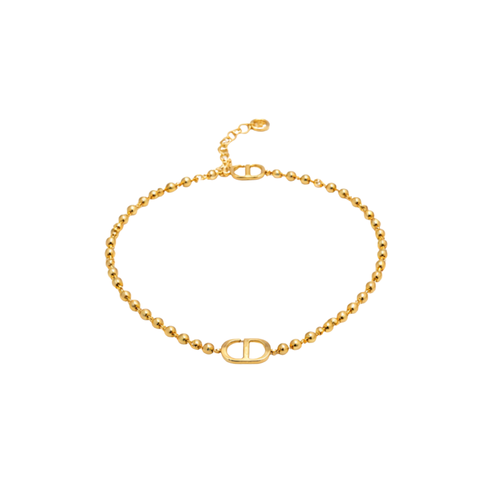 Dior Jewelry | CD Beaded Bracelet Chain Gold