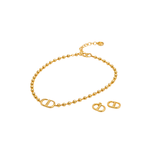 Dior Jewelry | CD Beaded Bracelet Chain Gold