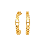 Dior Cd Chain Hoop Earring Gold Jewelry premium replica - image 1