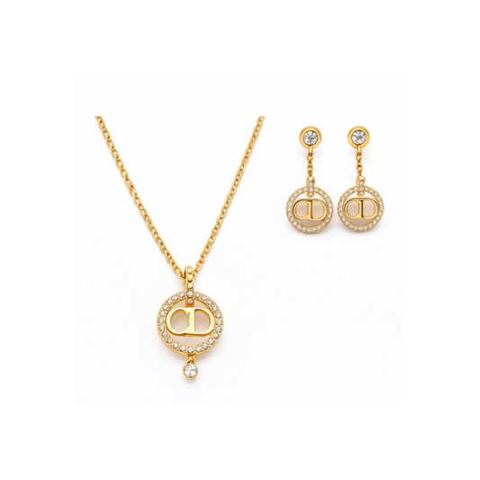 Dior Jewelry | Crystal Jewelry Set Gold