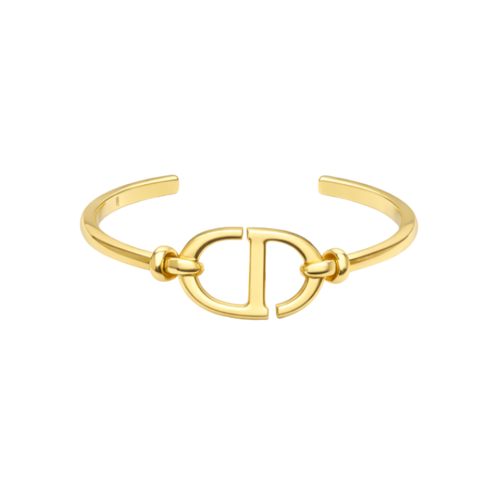 Dior Cd Navy Cuff Bracelet Gold Jewelry premium replica - image 1
