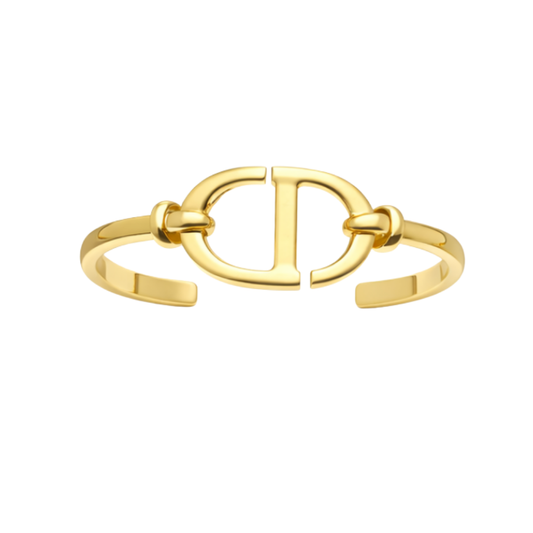 Dior Jewelry | CD Navy Cuff Bracelet Gold