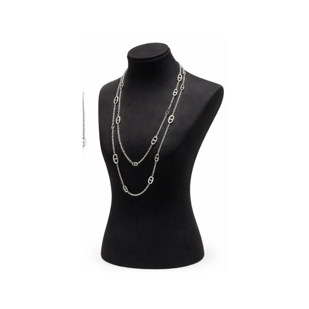 Dior Jewelry | Navy Long Necklace Silver