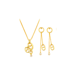 Dior Jewelry | Navy Necklace Earrings Set Gold