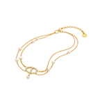 Dior Jewelry | CD Pearl Layered Necklace Bracelet Set Gold