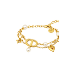 Dior Jewelry | CD Star Pearl Layered Necklace Gold