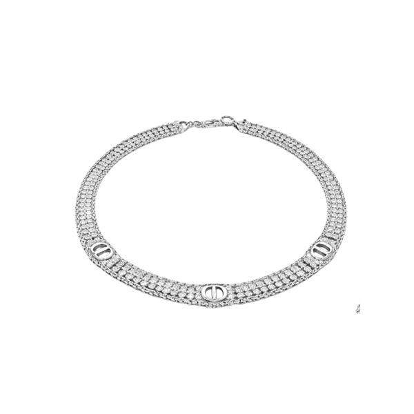 Dior Cd Logo Chain Necklace Earings Set Jewelry