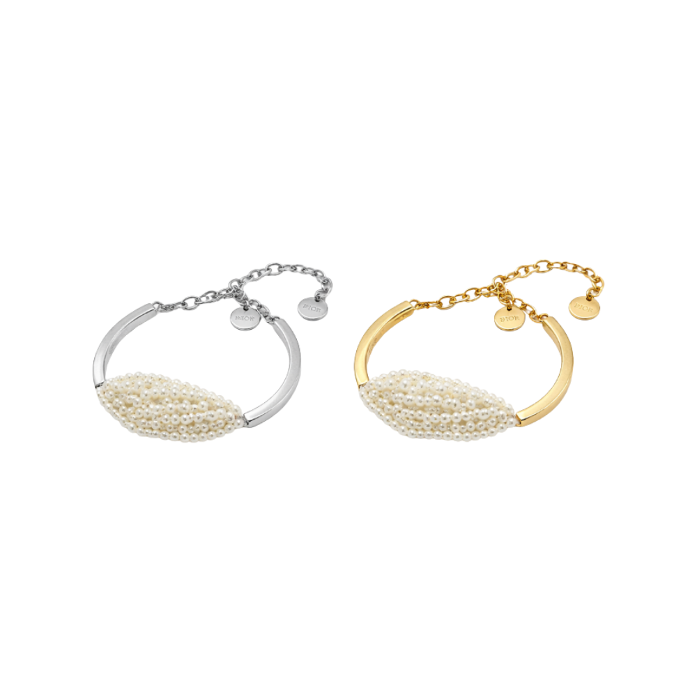 Dior Pearl Cuff Bracelet Gold Silver Jewelry premium replica - image 1
