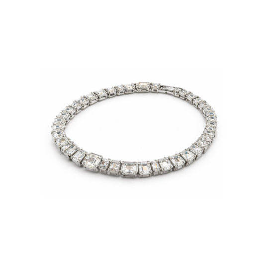 Dior Jewelry | Solitaire Crystal Necklace and Bracelet Set Silver