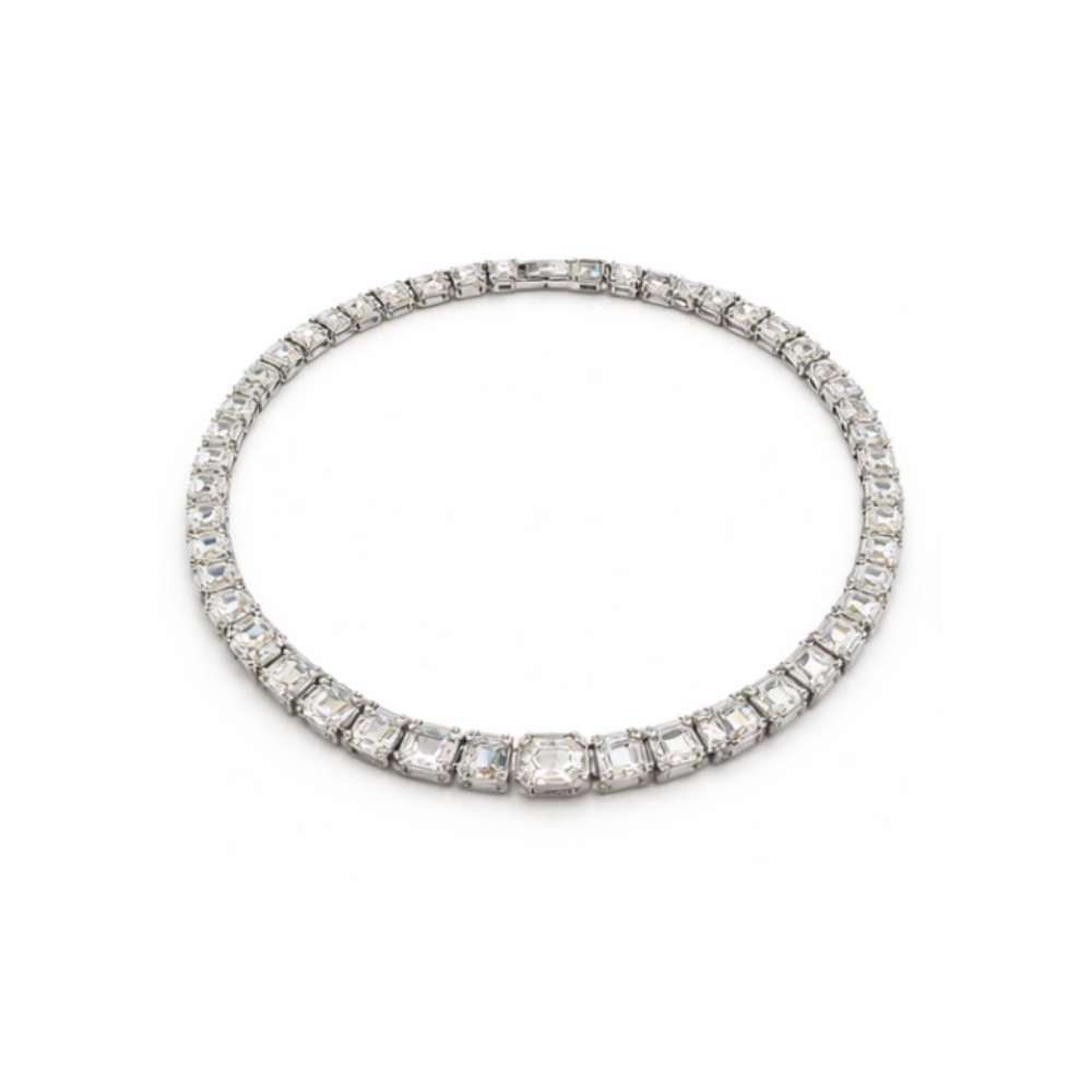 Dior Jewelry | Solitaire Crystal Necklace and Bracelet Set Silver