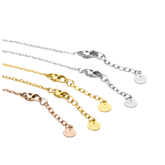 Gucci Jewelry | Heart Logo Necklace Gold Silver RoseGold