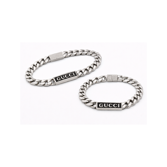 Gucci Jewelry | Logo Plate Chain Bracelet Silver