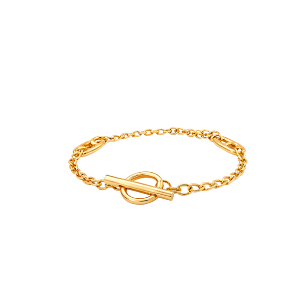 Hermès Chaine Ancre Farandole Bracelet Gold Plain Jewelry